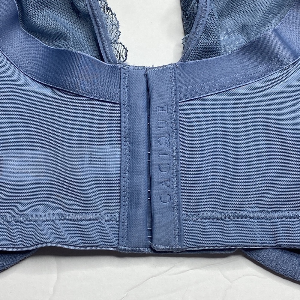 50D blue lace unlined full coverage underwire bra NWT Lane Bryant bra 50 D - Picture 9 of 9